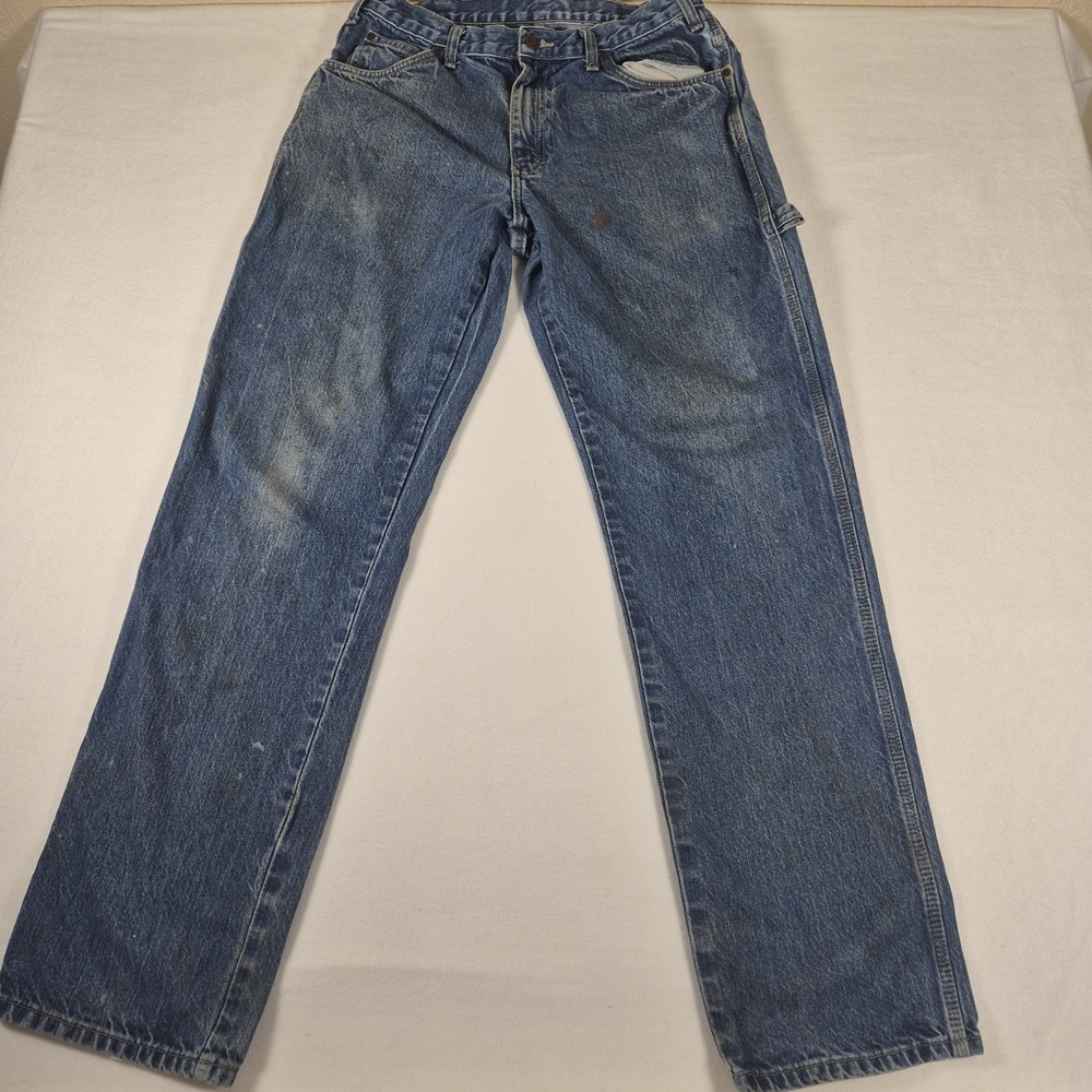 Dickies Denim Carpenders Pants 34x34 Distressed Blue Jeans